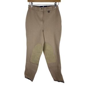 Miller's Women's 26L Tan Leather Patch Horse Riding Breeches Equestrian Pants